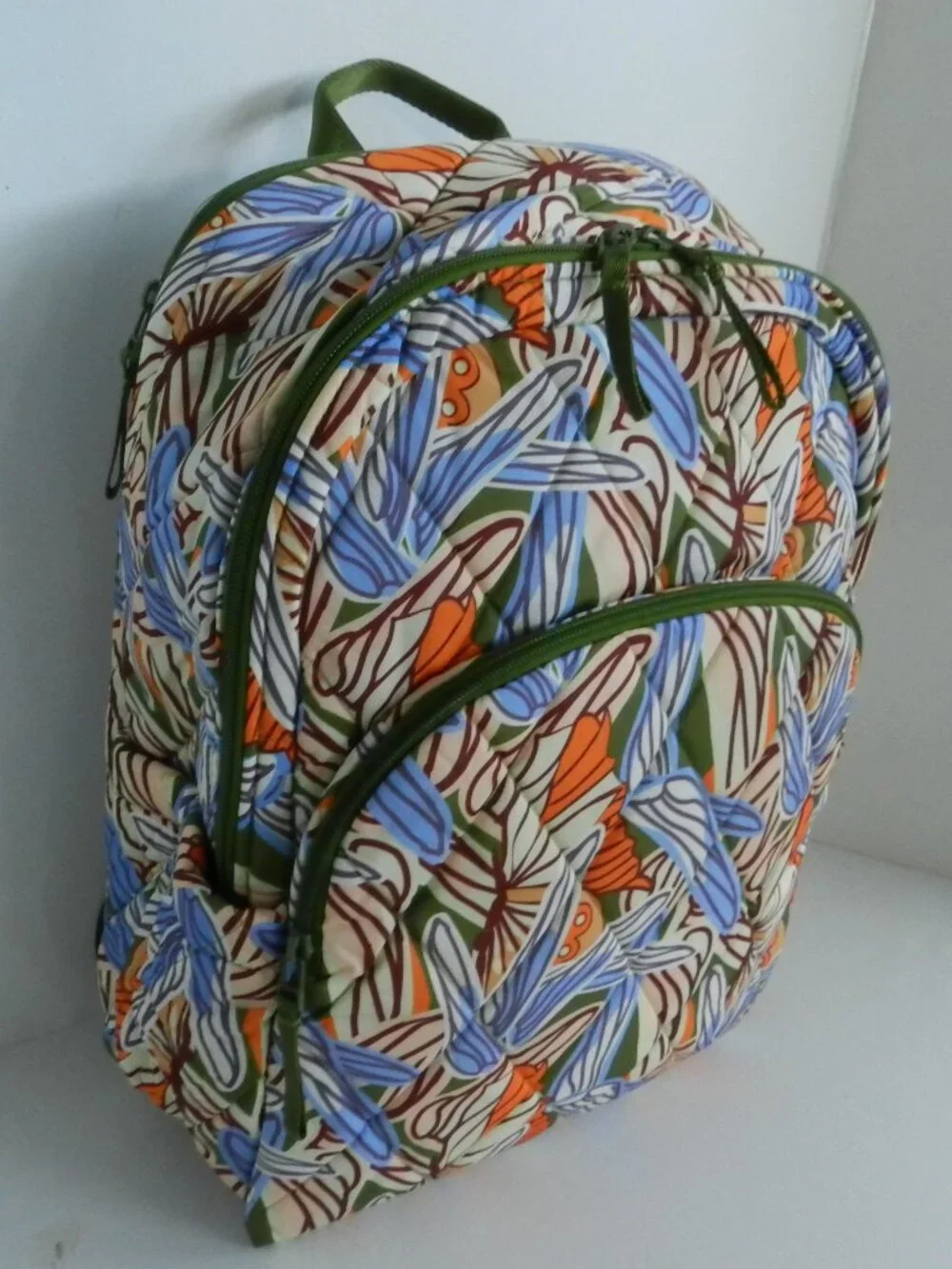 Vera Bradley Ultralight Essential LARGE Backpack Laptop Bag in Dragon Fly